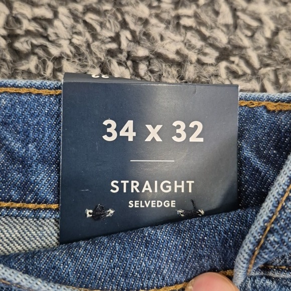 J.Crew Straight Selvedge Flex Jeans Mens 34x32 Dark Wash Denim NWT $158 - Picture 3 of 10